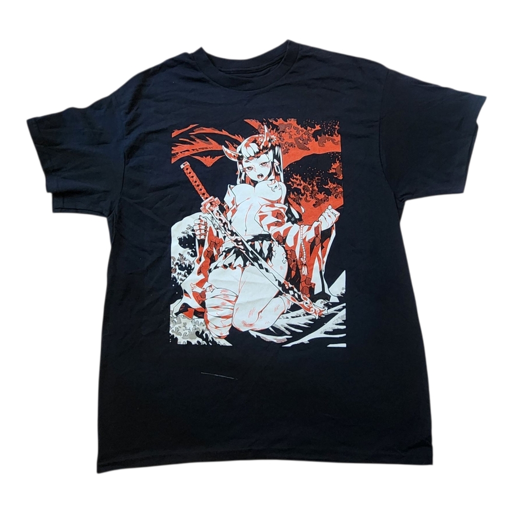 Katana T Shirt - Bad Habits Graphic Crewneck T-Shirt Size Large Unisex